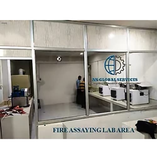 Fire assay gold testing laboratory