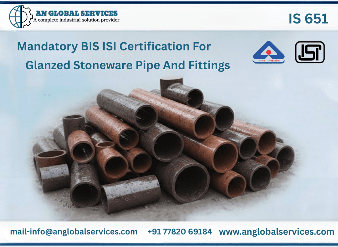 BIS ISI Certification for Glazed Stoneware Pipes and Fittings IS 651