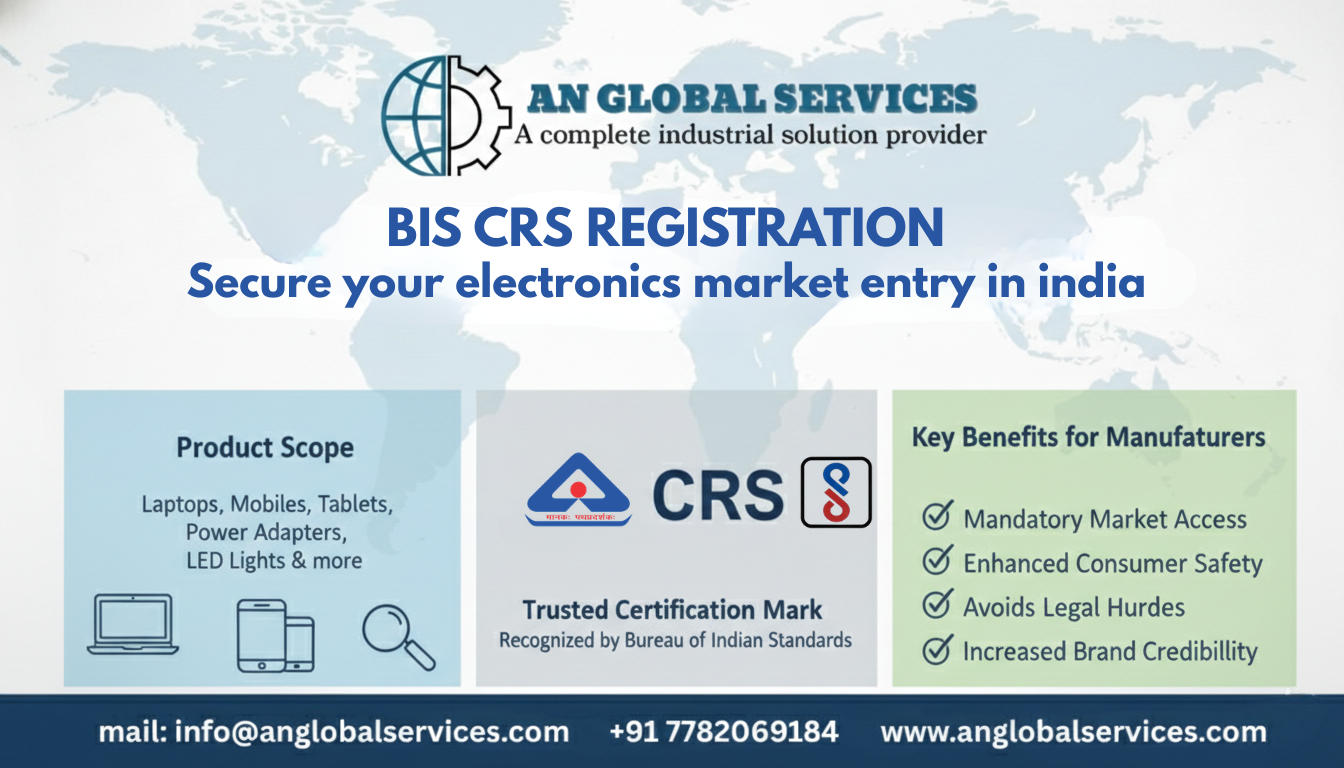 BIS CRS Registration for Electronic Products in India – Process, Cost & Documents