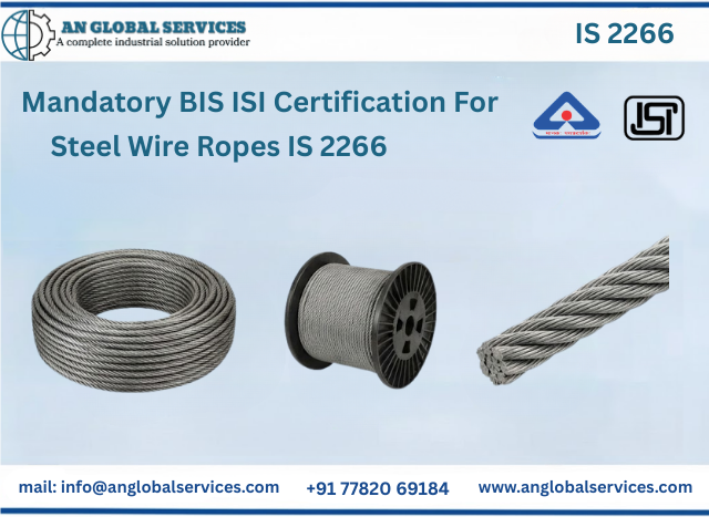 BIS ISI Certification for Steel Wire Ropes IS 2266